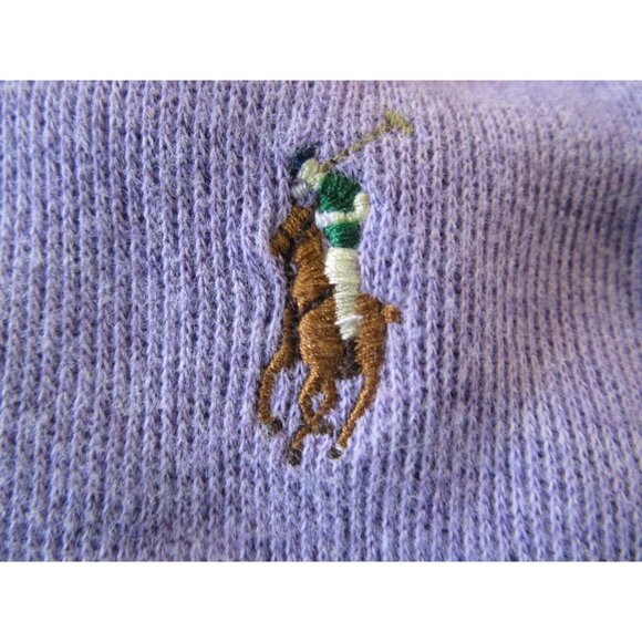 Polo Ralph Lauren Estate Rib Quarter Zip Light Purple Cotton Men's XXL EUC - Picture 14 of 16